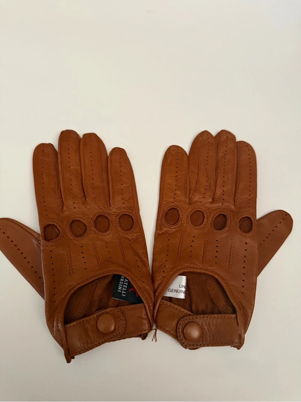 Fratelli Orsini Soft Leather Driving Gloves Brown Made In Italy Women’s 6.5 NWOT